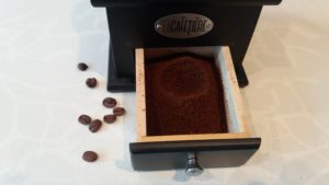 Ground coffee grain size