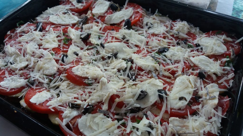 Tomato and aubergine lasagne